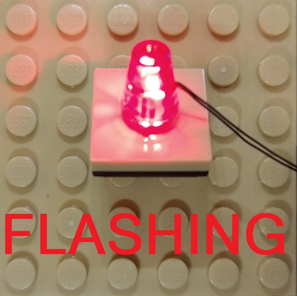 1×1 Cone Red Flashing – Glow Bricks